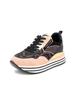 QUEEN HELENA Turnschuhe mit Keilabsatz Plateau-Sneakers für Damen X27-34 Pink, 38 EU von QUEEN HELENA