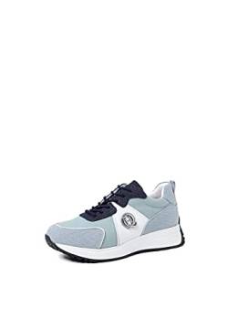 QUEEN HELENA Turnschuhe mit Plateau Sneaker Damen X28 54 Blau, 37 EU von QUEEN HELENA