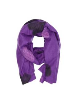 QUEEN HELENA Warmer Gemusterte Winterschal Loop-Schal für Damen SC210 violett, Einheitsgröße von QUEEN HELENA