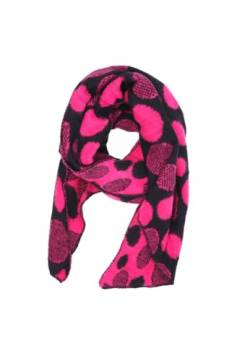 QUEEN HELENA Warmer Schultertuch Gemusterte Winterschal für Damen SC209 fuchsia, Einheitsgröße von QUEEN HELENA