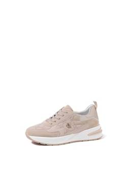 QUEEN HELENA X30-4 Turnschuhe mit Plateau-Sneakers, leicht, weich, für Damen, beige, 40 EU von QUEEN HELENA