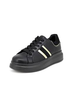 Queen Helena Sneaker Low für Damen Turnschuhe X27 3 Black, 36 EU von QUEEN HELENA