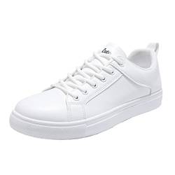 QUINTRA Herren Turnschuhe Retro All Freizeitschuhe Kleine weiße Schuhe Trendige Schuhe Skateschuh Herren Winter Schuhe Fell (White, 42) von QUINTRA