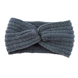 Winter Strick weiches Headband Stretch Frauen Headband Headband Schwitzen Kleidung (Dark Gray, One size) von QUINTRA