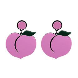 QUPENGXU Niedliche Sommerfrucht-Ohrringe, künstliches Acryl, Obst-Ohrringe für Frauen und Mädchen, Acryl, np von QUPENGXU