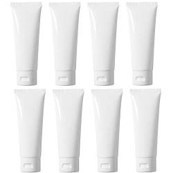 12PCS nachfüllbare leere Plastikröhre weiße Kosmetikbehälter flexible Plastikröhre Verpackung Gesicht Reinigung Handcreme Kosmetik Lotion Unterflasche (100ML) von QUUPY