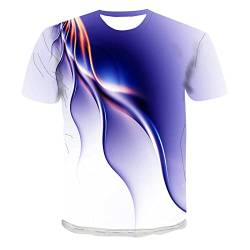 3D-gedruckte Coole T-Shirts für Herren, Sommer, lässige Neuheit mit Rundhalsausschnitt und kurzen Ärmeln Shirt Ohne Arm Herren von QWUVEDS