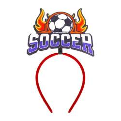 Europameisterschaft Fans Prop Fußball Haarnadel Dekoration Stirnband für Erwachsene Kinder Schweißband Kinder Stirn (Red, One Size) von QWUVEDS