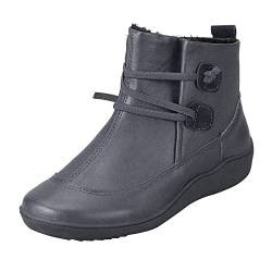 Fashion Boots Flacher Reißverschluss Damen Atmungsaktiv Kurze Reine Retro Schuhe Farbe Damenstiefel Stiefeletten Damen Schwarz Flach Sandalen Damen Sommer bequem von QWUVEDS