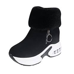 Freizeitschuhe Damen Sportschuhe mädchen Turnschuhe schwarz Warm atmungsaktive Mode lässige Frauen Slip-on Schuhe Stiefel für Frauen Winterstiefel Damen Günstig Online Kaufen von QWUVEDS