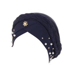 Kopfhut, Mütze, Ethno, Bohemian-Stil, Blumenmuster, Haarbedeckung, Wickel-Turban, Kopfbedeckung, Turban-Kappe, Plissee-Mütze Haarband Neon (C, One Size) von QWUVEDS