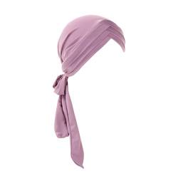 Kopfhut, Mütze, Ethno, Bohemian-Stil, Blumenmuster, Haarbedeckung, Wickel-Turban, Kopfbedeckung, Turban-Kappe, Plissee-Mütze Stirnbänder Mädchen 12 Jahre (I, One Size) von QWUVEDS