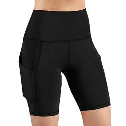 QWUVEDS Out Yoga Short Pocket Athletic Yoga Damen Running Shorts Hosen Hosen mit hoher Taille Yoga Hose Damen Jeggins Hose Für Damen High Waist von QWUVEDS