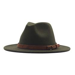 QWUVEDS Panama-klassischer Gürtel Fedora Hut-Diskette Fedora Baseballmütze breite Schnalle für Frauen Outdoor Hüte Herren von QWUVEDS