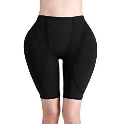 QWUVEDS Po-Pads für größere Po-Hüftpolster Hip Enhancer Verbesserter Schwamm gepolsterte Po-Lifter-Höschen Shapewear Bauchkontrolle für Frauen Männerunterhose Shape-Unterhose Panty mit Spitze von QWUVEDS