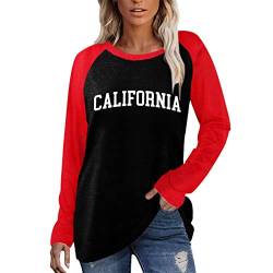 Shirt Schwarz Damen Lässige Bluse für Damen T-Shirts mit Langen Ärmeln Rundhals T-Shirts Tops Pullover Bluse T-Shirt Tops Tunika Bluse T-Shirt Kurze Arbeitshose Damen von QWUVEDS