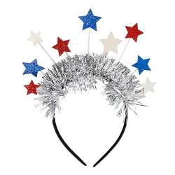 US Independence Day Haarschleifen Haarschmuck für Kinder Erwachsene Festivals Partydekorationen Schleife Herz Modellierung Foto Requisiten Dünnes Stirnband Herren (P, One Size) von QWUVEDS