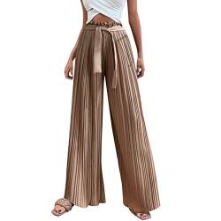 Weiße Hose Damen Stretch 3/4 2022 Winter Plissee Sag Sense Loose Pants Hohe Taille Straight Tube Strap Hose Baggy Hose Damen Baggy Jogginghose Damen Palazzo Hose Damen Palazzo Hose Sport Palazzo Hose von QWUVEDS