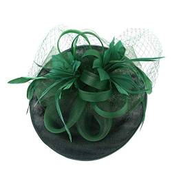 Zubehör Damenblumen-Clip-Gurt Haarbügelhut eleganter Haarreif Männergrippe (Green, One Size) von QWUVEDS