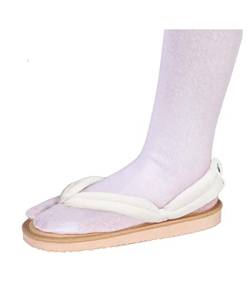 QYIFIRST Kimetsu no Yaiba Zenitsu Agatsuma Cosplay Clogs Shoes Slippers Sandals für Kostüm Weiß Herren Damen 43 (Inside Length 26cm) von QYIFIRST