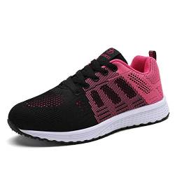 Turnschuhe Damen Luftkissen Sportschuhe Frauen Leicht Laufschuhe Fitnessschuhe Hallenschuhe Damen 38 EU,Rose von QZBAOSHU