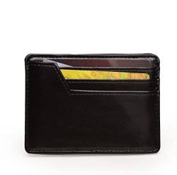 Brieftasche Visitenkartentasche Bankkarte Tasche Herren Geldklammer Kurze Geldbörse Geldklammer Kartenhülle (D,7,8 * 11,5 cm) von QZDH