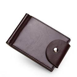 Herren Geldbörse Schnalle Geldklammer Multi-Karten Kartentasche Geldbörse Geldbörse Kartentasche Kartenhülle (Argento, 11,5 x 8 cm) von QZDH