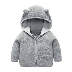 QZQZ Plüschjacke Kinder Mädchen Jungen Mit Kapuze Winter Warme Fleecejacken Baby Fleece Oberbekleidung Reißverschluss Fleecemäntel Jacke Outwear Winterjacke Parka Jacke Steppjacke von QZQZ