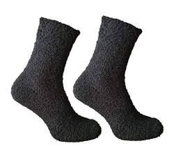 Qano Herren Kuschelsocken DP schwarz 43-46 von Qano