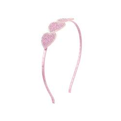 Rosa Pailletten Herzen Stirnbänder,Perle Herz Haarreif Glitzer Liebe Herz Pailletten Stirnband Perlen-Haar-Accessoires für Valentinstag Hochzeit Geburtstag von Qaziuy