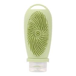 Qbkohphifm Portable Silikonflaschen mit Gesichtsreinigungsbürste - Nachfüllbare Shampoo- und Lotionbehälter, H von Qbkohphifm
