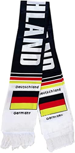 3 Stück WM 2022 Schal Fußball Souvenir Schal Fußballflagge Schal für Männer Frauen Fußball WM Schal Katar Brasilien Argentinien Spanien Frankreich England Portugal Deutschland Italien Flagge Scarf von Qchomee