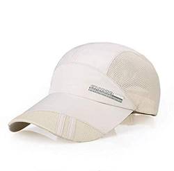 Baseball Cap Herren dünn Satin Mesh Basecap Sommer Schnell trocknend Atmungsaktiv Snapback Kappe Cap Freizeit Sport Outdoor Sonnenschutz Einstellbare Stretchkappe für Bergsteigen Camping Golf 8cm von Qchomee