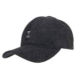 Qchomee Wintermütze Herren Baseball Cap Mit Ohrenklappen Baseballmütze Winter Sport Snapback Cap Warme Mütze Wolle Baseball Kappe Verstellbar Cap Schirmmütze für Reise Outdoor Freizeit Camping von Qchomee