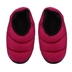 Unisex Daunenschuhe Anti Rutsch Hausschuhe Damen Herren Winter Pantoffeln Leicht Weich Winterhausschuhe Indoor Outdoor Warm Schuhe Geschlossen Slipper Warmfutter Wärmeschuhe (Rose, numeric_38) von Qchomee