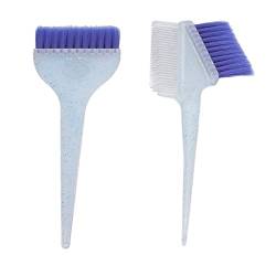 Doppelseitiger Färbepinsel, Weicher Nylon-Glitzergriff, Ergonomisch, Sicher, Tragbar, Zum Hervorheben von Haaren Im Friseursalon (Blau) von Qcwwy