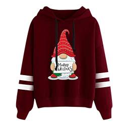 Lustige Weihnachtswichtel Hoodie Weihnachten Weihnachtspulli Damen Kapuzenpullover Sweatshirt Wichtel Christmas Xmas Lustiges Rentier Weihnachtsmütze Schneeflocken Elch Mit Kapuze Pullover Hoodie von Qersh