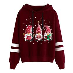 Lustige Weihnachtswichtel Hoodie Weihnachten Weihnachtspulli Damen Kapuzenpullover Sweatshirt Wichtel Christmas Xmas Lustiges Rentier Weihnachtsmütze Schneeflocken Elch Mit Kapuze Pullover Hoodie von Qersh