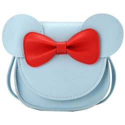 QiMing Little Mouse Ear Bow Crossbody Purse,PU-Schultertasche für Kinder Mädchen Kleinkinder von QiMing