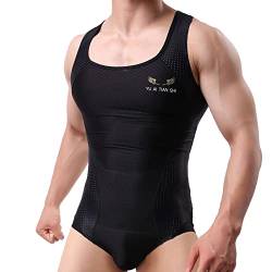 QiaTi Herren Athletic Supporters Wrestling Boxer Overall Mesh Atmungsaktiver Bodysuit Sport Body Unterwäsche Gym Overall von QiaTi