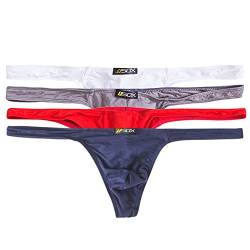 QiaTi Herren Strings Slips Tangas Männer Retroshorts Unterwäsche Unterhose Boxershorts Mini Panties 4 Pack von QiaTi