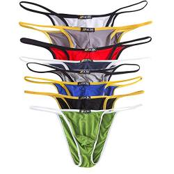 QiaTi Herren Strings Tangas Unterwäsche Männer Unterhose Slips Briefs Pants 4 Pack von QiaTi