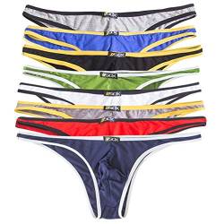 QiaTi Herren Strings Tangas Unterwäsche Männer Unterhose Slips Briefs Pants 4 Pack von QiaTi