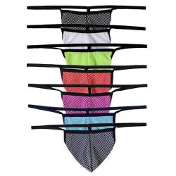 QiaTi Herren T-Back Tangas Unterwäsche Low Rise Pouch Atmungsaktive Mini G-String Stretchy Unterhose von QiaTi