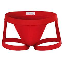 QiaTi Herren Thong Unterwäsche Atmungsaktive Herren Tanga G-String Briefs Athletic Supporter Männlich Bikini für Workout Gym von QiaTi