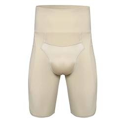 QiaTi Hiding Gaff Panty Shaping Hosenbrief für Crossdresser Transgender Unterwäsche (7boxer/Beige, M) von QiaTi