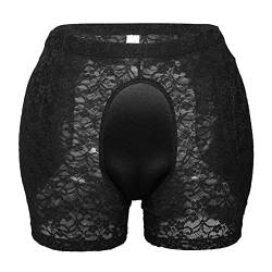 QiaTi Hiding Gaff Panty Shaping Hosenbrief für Crossdresser Transgender Unterwäsche (Black, M) von QiaTi