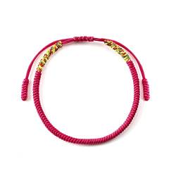 QianSiLi Tibetisches Armband Rot, Handgefertigt Tibetisches GlüCksarmband Damen MäNner, Einstellbar Wunscharmband，Buddhistisches Armband Geeignet FüR MäNner, Frauen, Familien, Paare, Etc. von QianSiLi