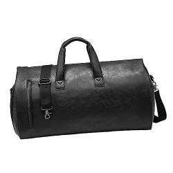 Qianly Hochwertige Reisetasche für Damen und Herren, tragbar und wasserfest, Gepäcktasche mit praktischem Schuhfach für Urlaub und Camping, Schwarz von Qianly