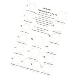 Qianly Ringgrößen-Messkarte, Ringmessgerät, Messung, wiederverwendbar, für Schmuck, Ringgröße für Jungen, Mädchen, Verlobungsring, US-Grösse von Qianly
